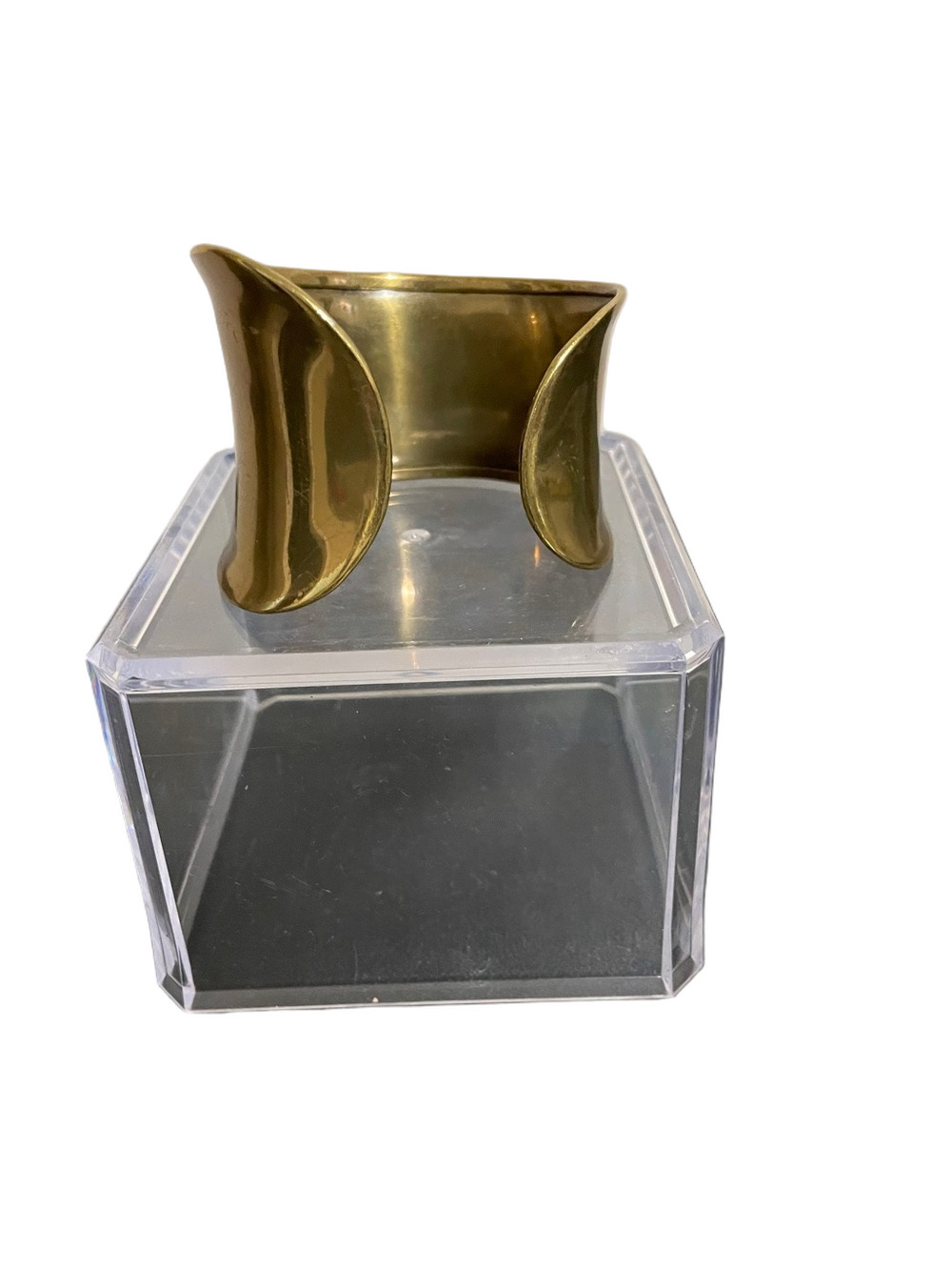 Vintage Asymmetrical Brass Cuff Bracelet